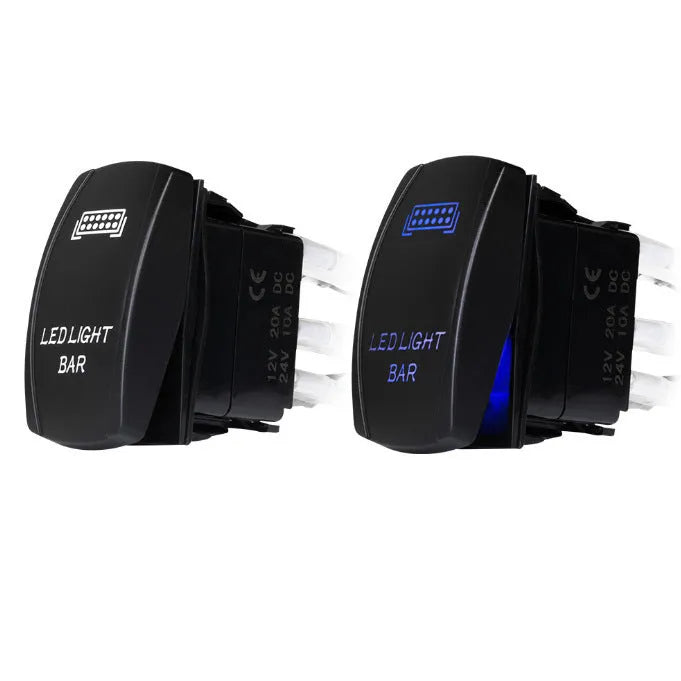 Black off-road LED spotlight wire harness kit with switch and 2-metre cable for vehicle light modifications.