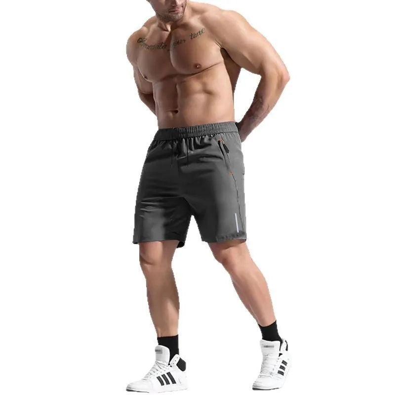 Men's bamboo fibre sports shorts with elastic waistband in multiple colours including Army Green, Black, Gray, Khaki