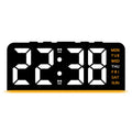 Electronic alarm clock with LED display, plastic shell, 10mm thickness, modern simplicity, colour light options