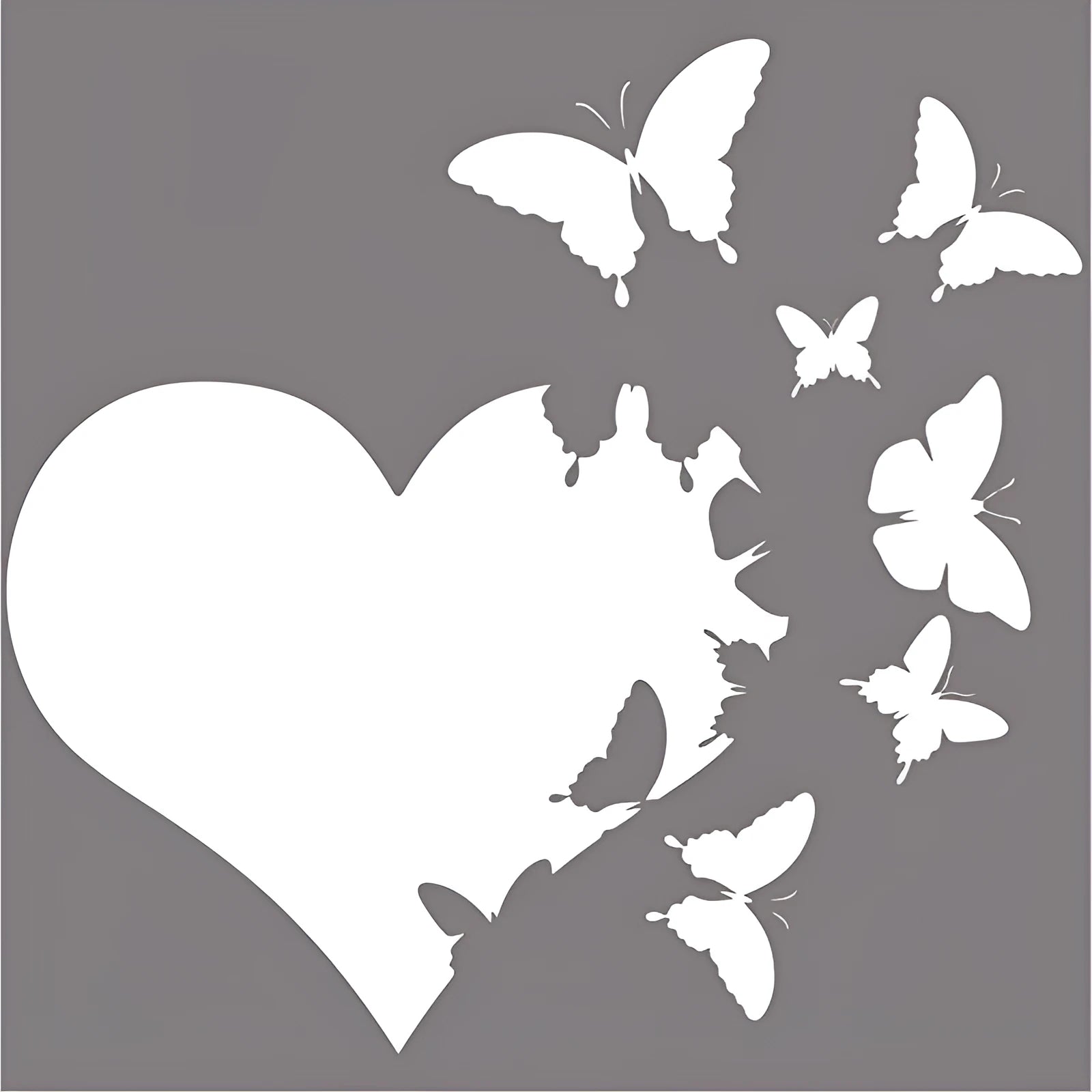 Butterfly design car body sticker in various colours measuring 15cm square