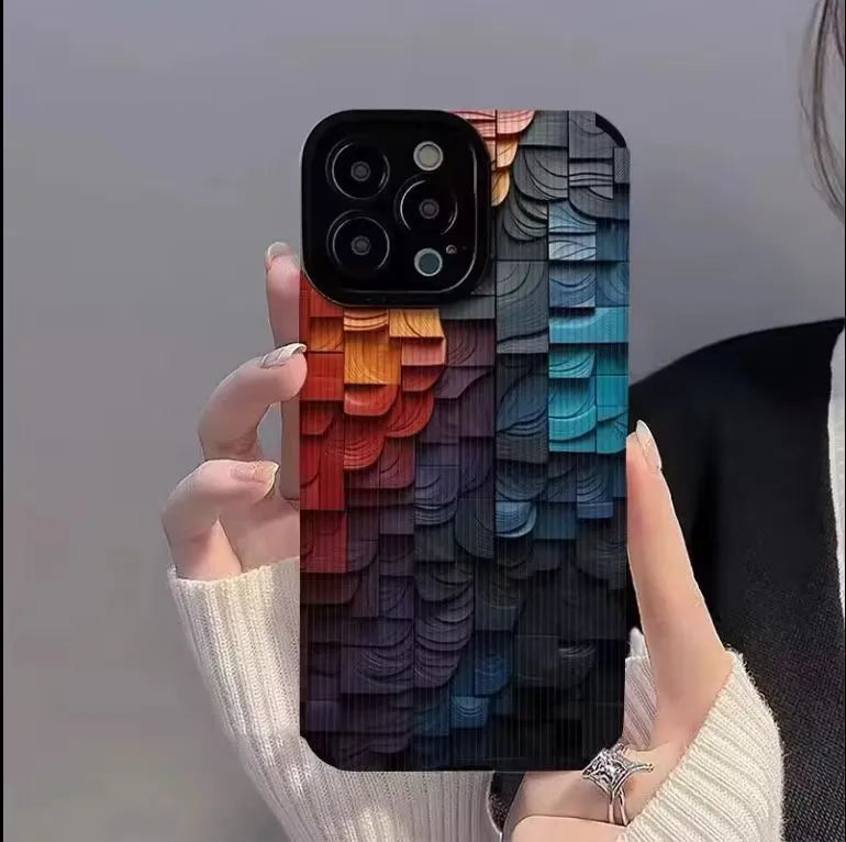 Black and white leopard print TPU phone case for Apple 15 15PRO with all-inclusive protective design