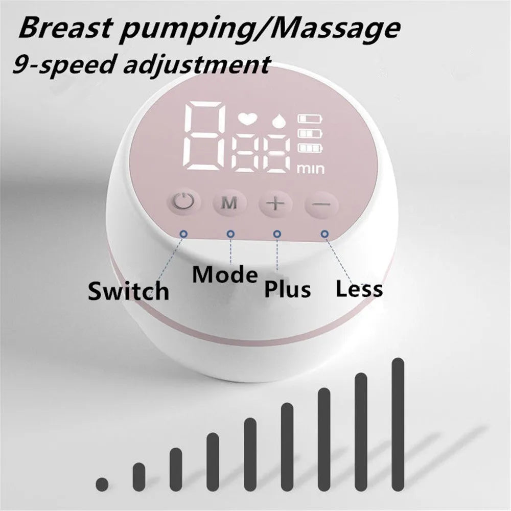 Electric breast pump automatic milking device 3W PP silicone ABS USB power portable 8x8x18.5cm
