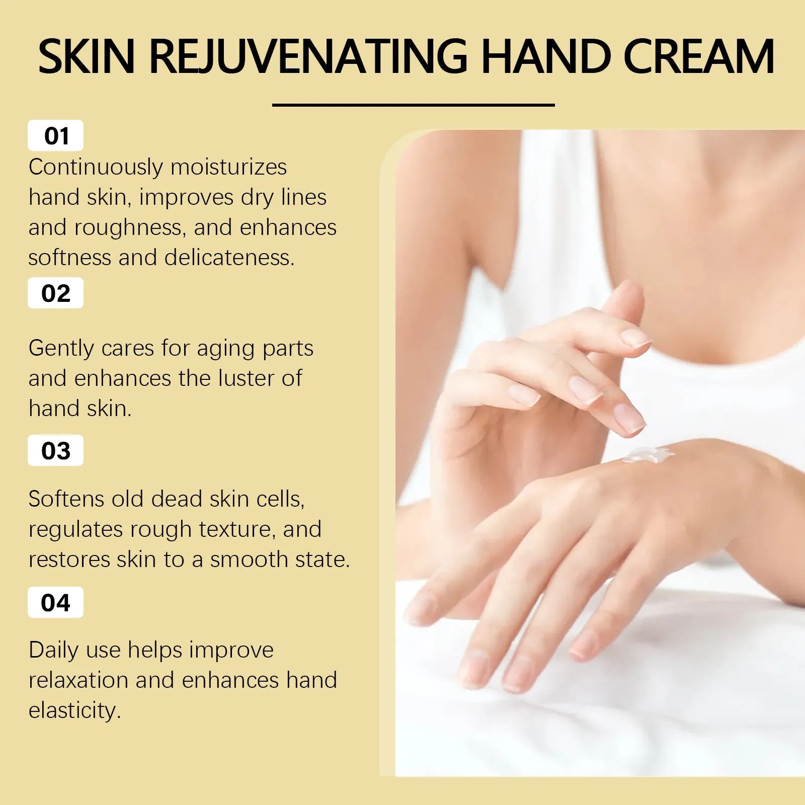 30g hand cream container for skin cleaning and cuticle treatment with nicotinamide and retinol