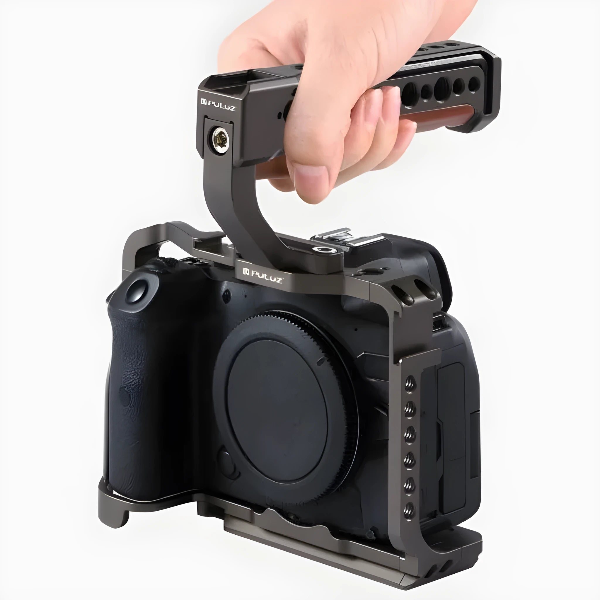 Aluminium alloy camera cage frame for Canon EOS R5 R6 R7 RP R10 with open design