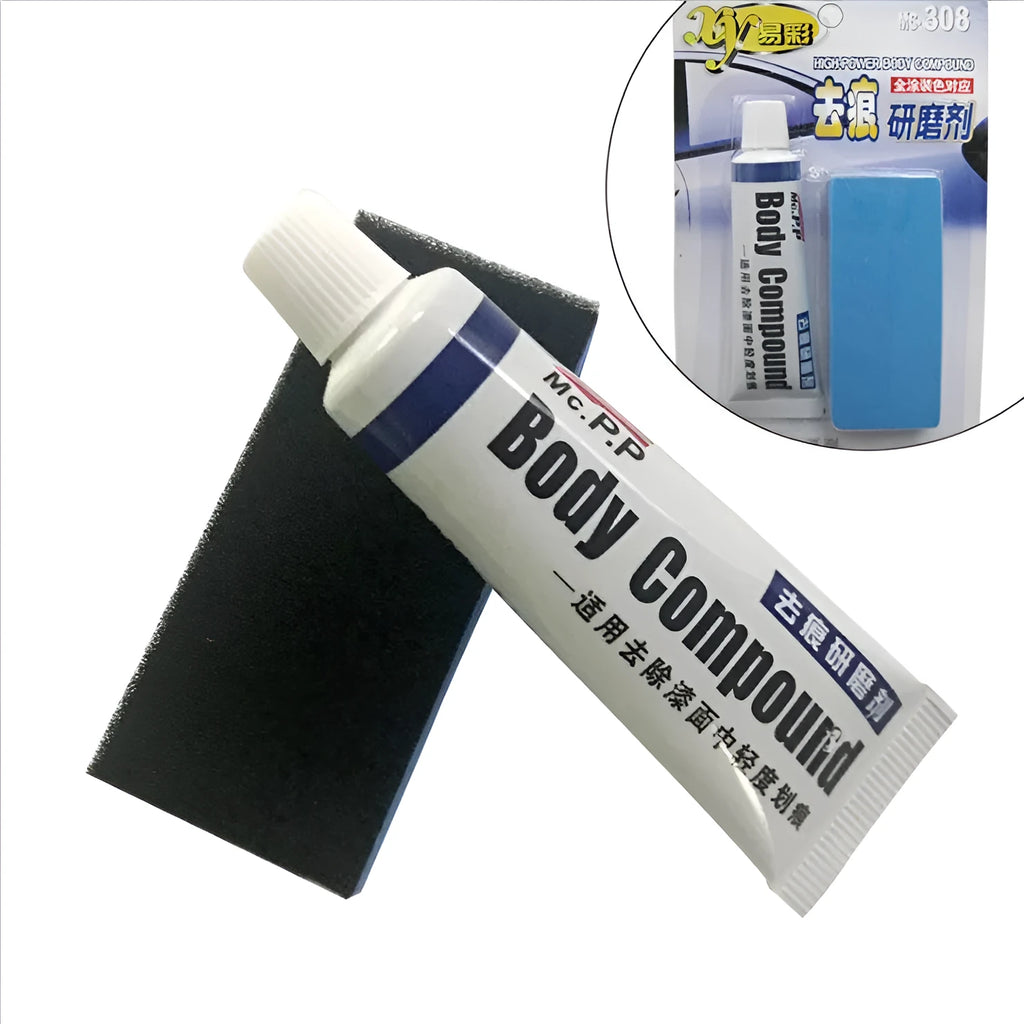 Car scratch repair abrasive sheet, 14 x 9 cm, for paint touch-up preparation