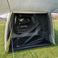 Outdoor camping tail extension tent attached to car boot with anti-UV fabric and mesh windows