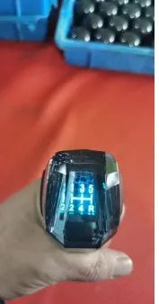 Crystal touch-sensitive light emitting gear head with metal matte finish and colourful LED