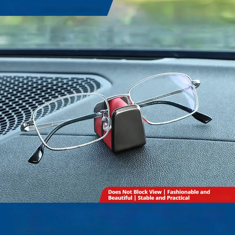 Zinc alloy leather car dashboard glasses clip in green, black, grey, or red colours