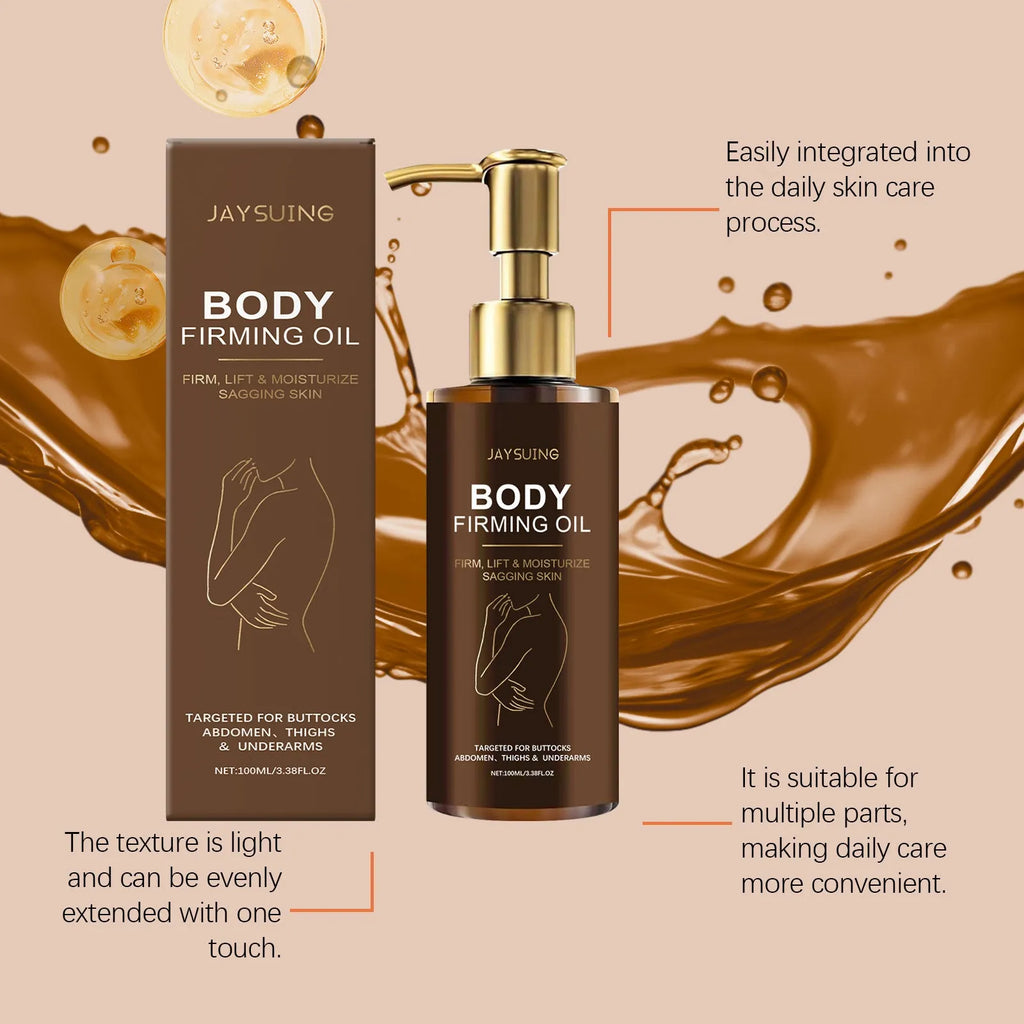 100ml nourishing firming body oil bottle with hyaluronic acid and coffee seed oil