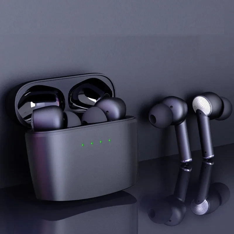 Wireless noise cancelling Bluetooth earbuds with in-ear design and 15m range