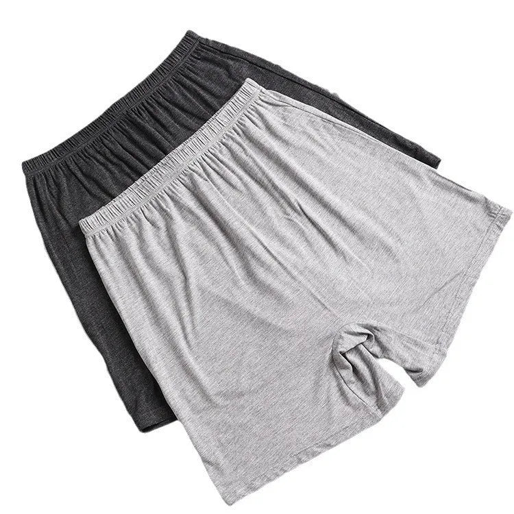 Men's modal boxer shorts in solid colours with high waist design
