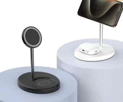 30W vertical wireless charger with cooling hole in black or white