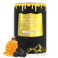 Bottle of 30 shilajit honey sticks with shilajit extract, honey, and saffron for energy and immune support