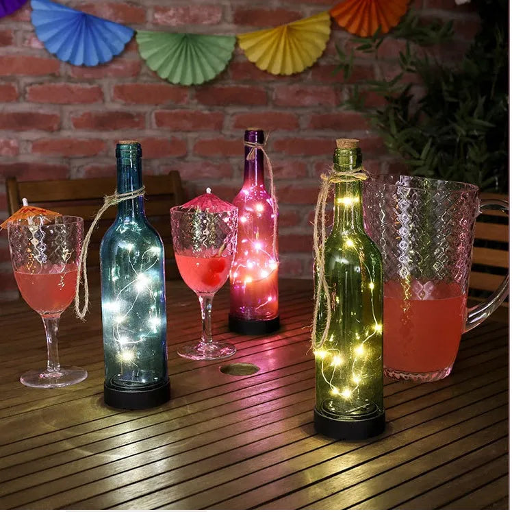 Copper wire LED fairy lights with battery box in warm white or white light colour, 2 metre length with 20 lights