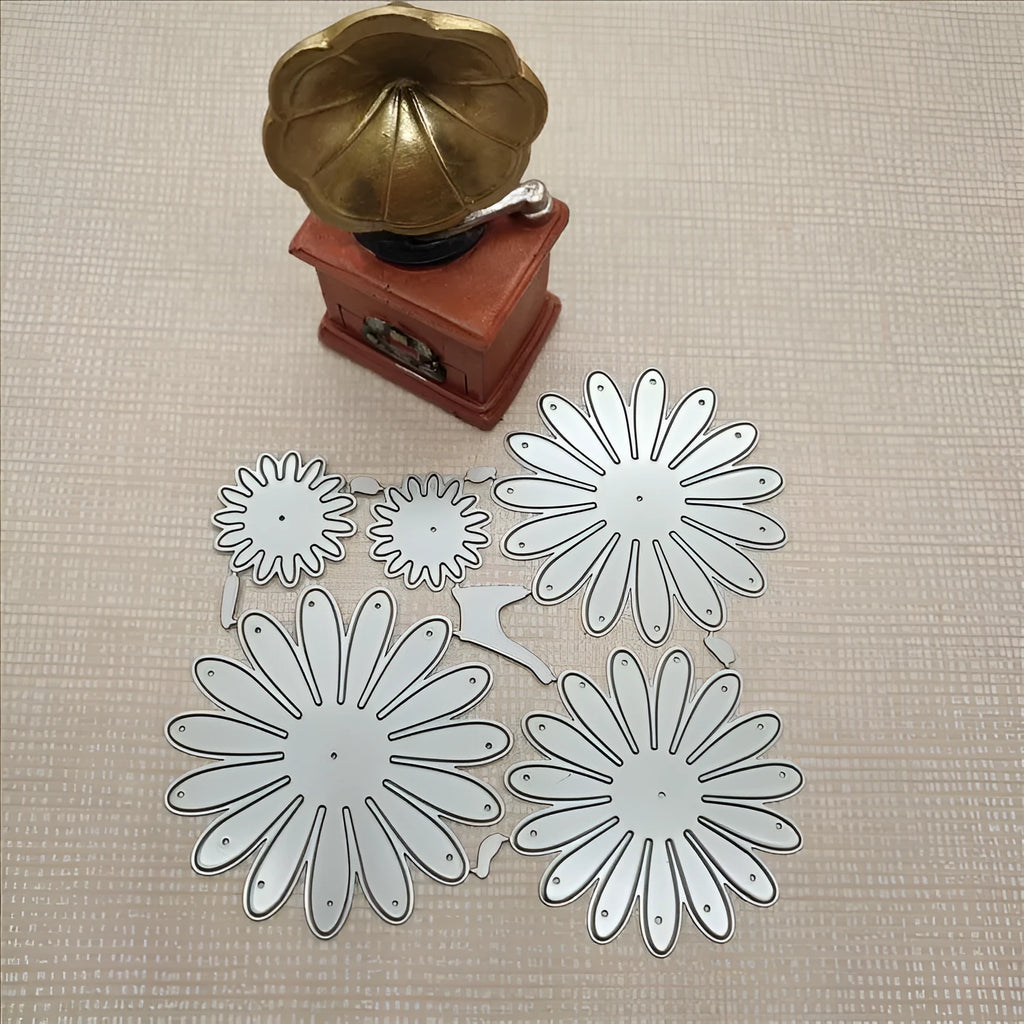 Silver high carbon steel cutting knife mold with flower etching pattern for cake decorating