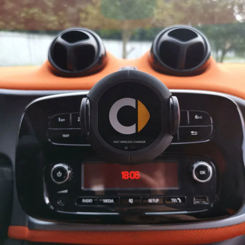 Car wireless charger bracket for navigation with wireless charging function, style A for 15-19 radio version