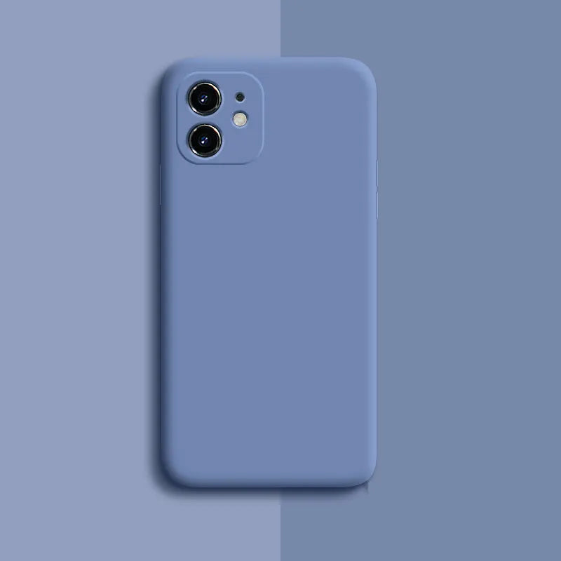 Silicone protective case for iPhone 11 models in various solid colours.