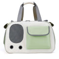 Foldable single shoulder pet carrier bag in canvas material shown in yellow colour.