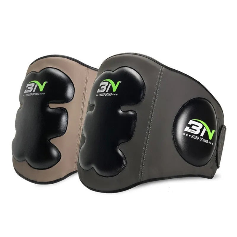 Sanda boxing chest protection target in dark grey or khaki colour for waist protection during martial arts training