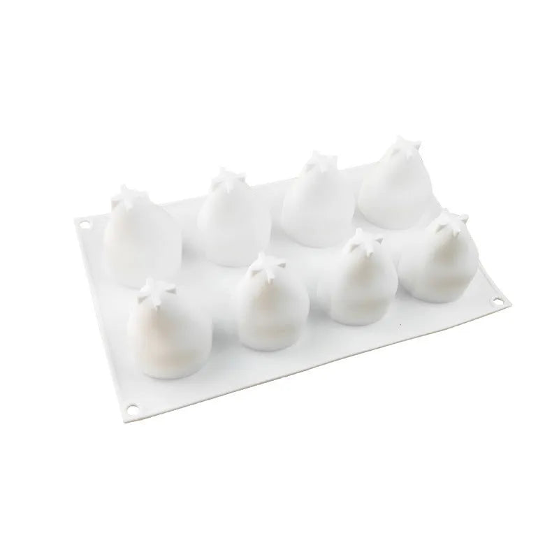 Silicone fruit mould for making pineapple and pine cone shaped Italian mousse desserts