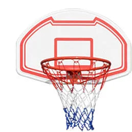 Adjustable teenagers basketball stand in white with whiteboard red line and movable base