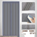 Full seam magnetic strip cotton door curtain in New Chinese style design for doorway draught insulation