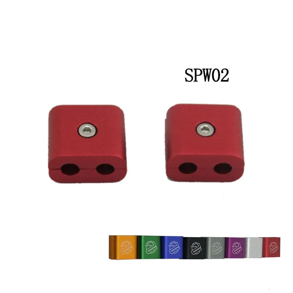Three-piece metal car fastening clamp in six colour options measuring 55x30x25mm