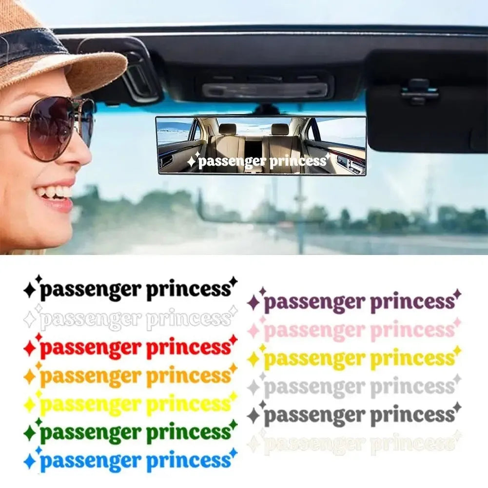 Car interior decoration sticker with English text pattern in choice of colours
