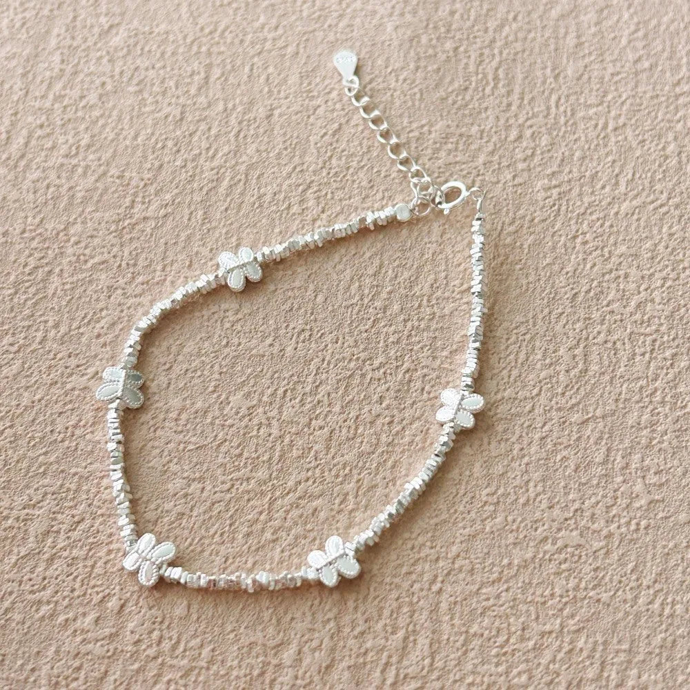 S925 sterling silver bracelet for women with bow zodiac design, silver colour S0584, simple style