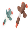 Dayan plush squeaky dog toy in beige with animal face design for interactive play
