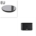 Square black ultrasonic aroma diffuser with flame light effect and mist output