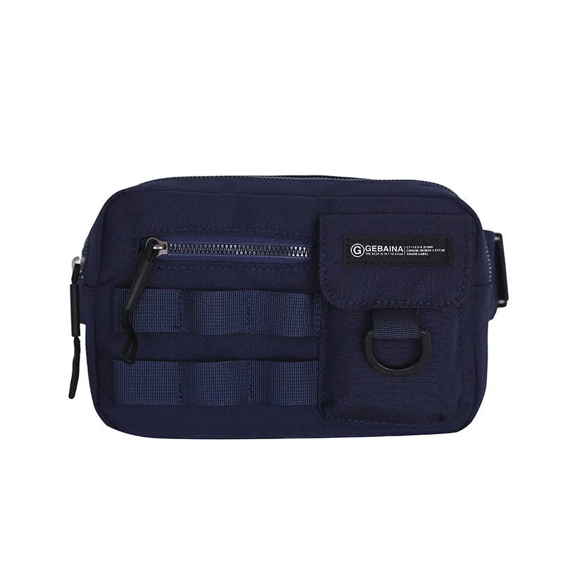 Tooling style crossbody bag in solid colour with wear-resistant nylon for outdoor sports use, below 20L capacity