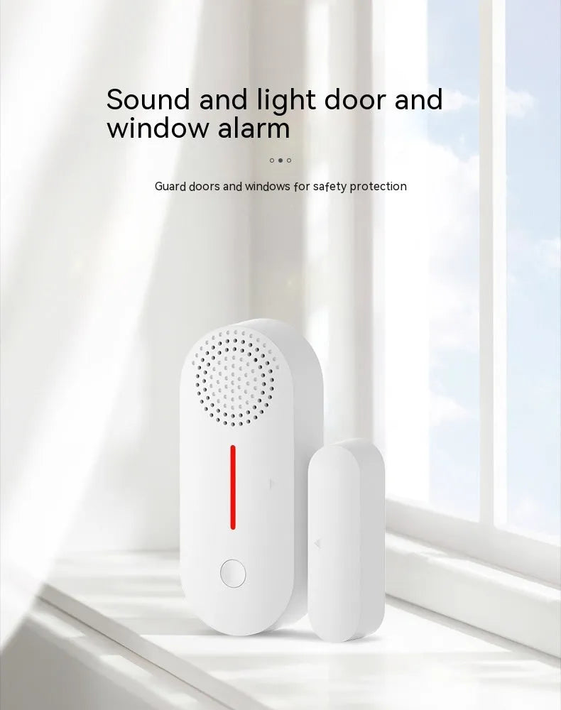 WiFi door magnetic sensor alarm device for smart home security with sound and light alerts