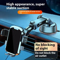 Retractable suction cup car phone holder with telescopic arm for dashboard mounting