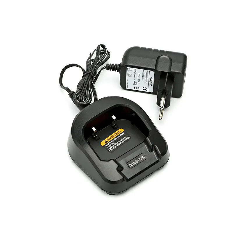 BF-UV82 8W walkie talkie in black with antenna and belt clip on a table