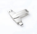 New Typec metal rotating USB 3.0 flash drive in Pearl Nickel with USB-C connector