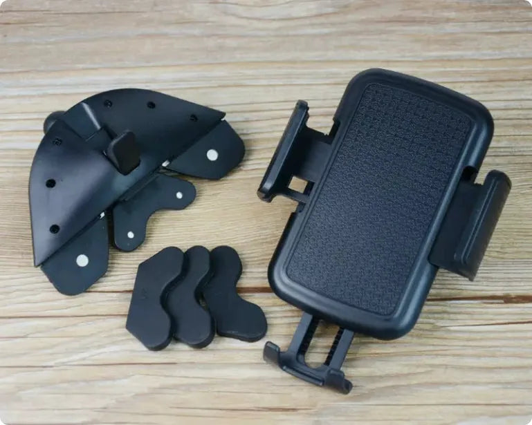 Car CD slot snap-on phone holder bracket for 3-6.5 inch smartphones with 360-degree rotation
