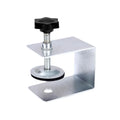 Drawer panel fixing clips in stainless steel or galvanised sheet metal construction