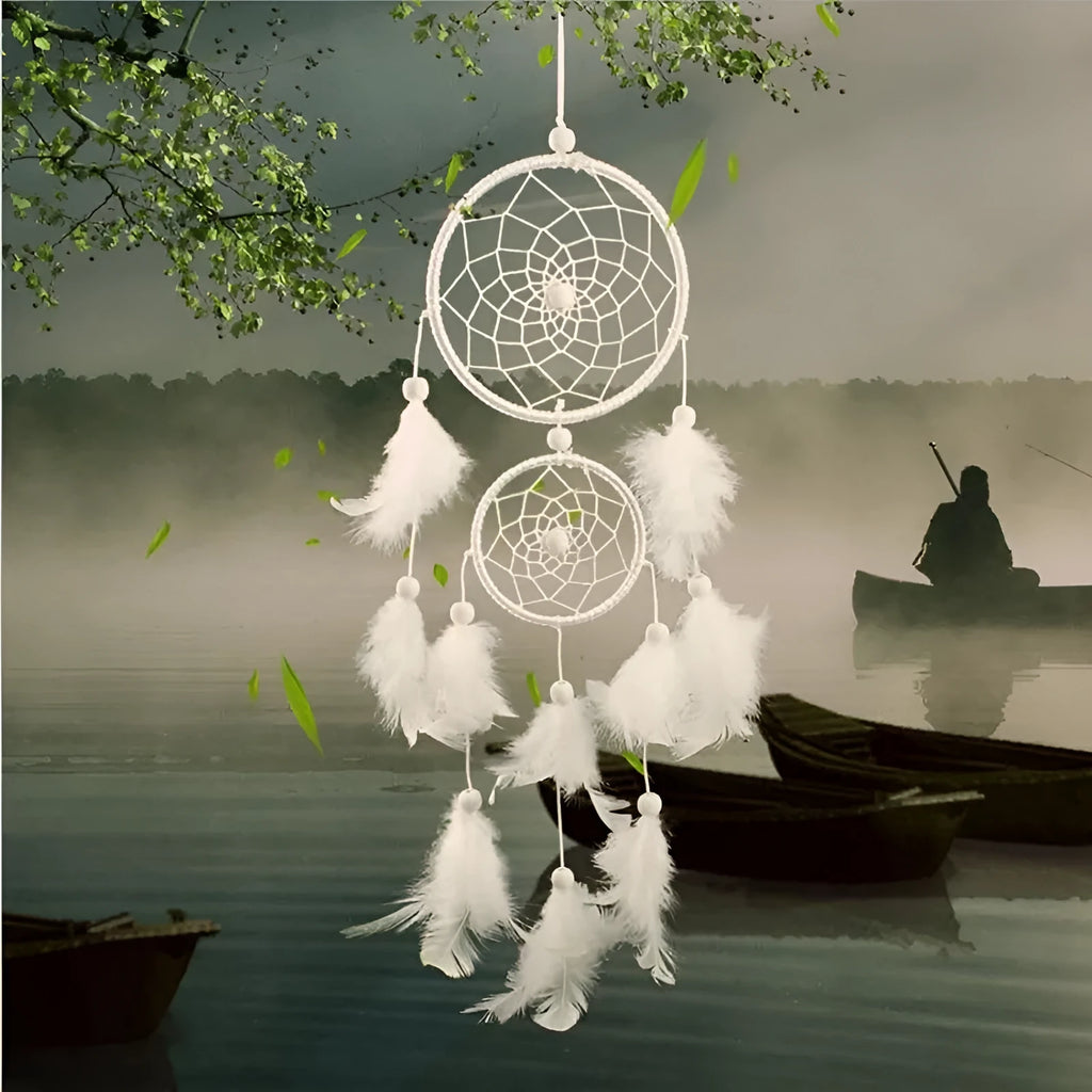White European-style feather decoration 11cm on a white background