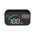 Black head-up display car GPS projector unit for dashboard installation showing speed and compass projection