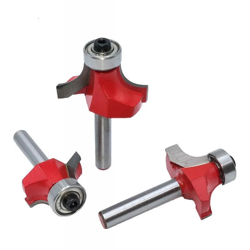Carbide flat milling cutter with 6mm straight handle for wood trimming machine slotting