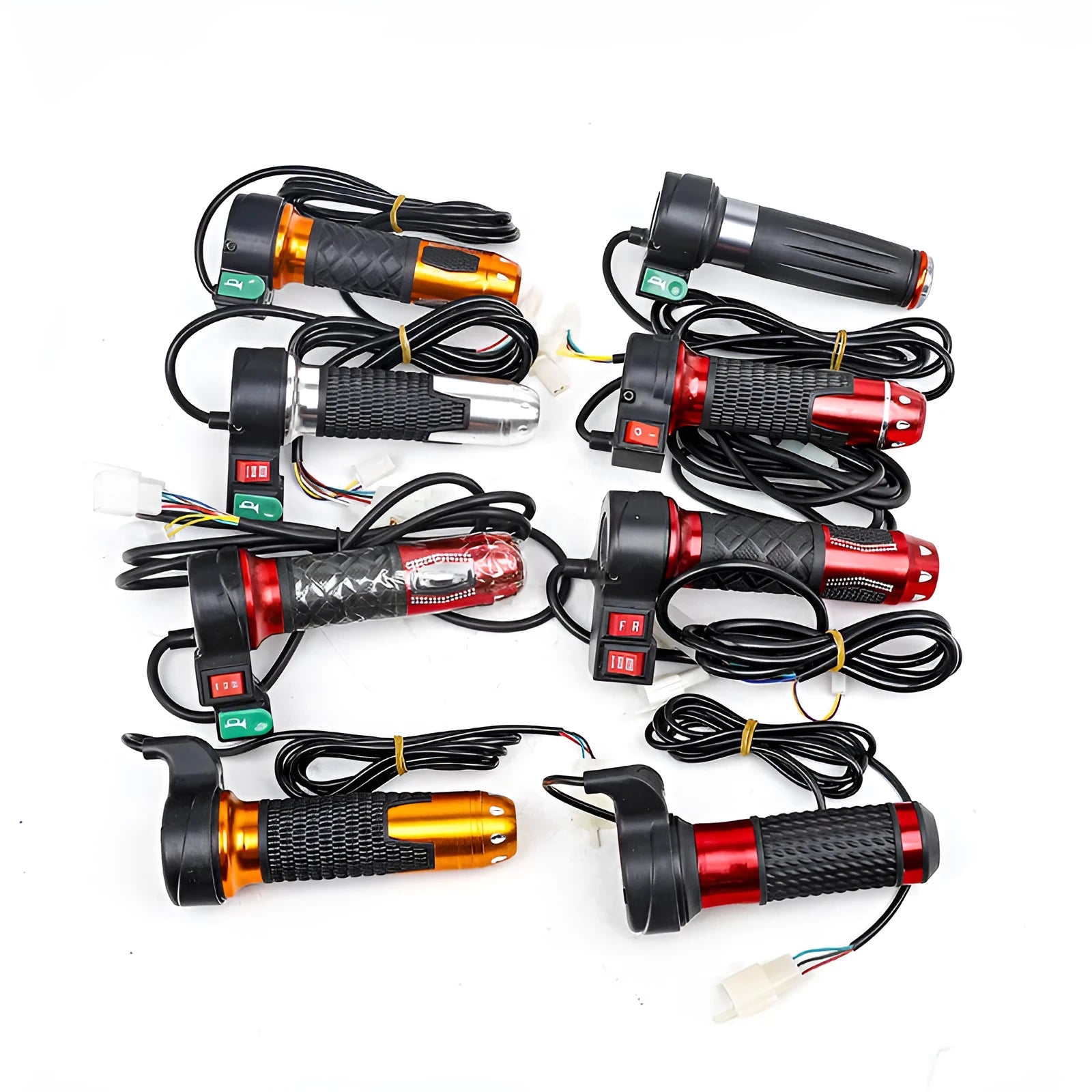 Three-speed rotary accelerator handle for electric car modification with 3-wire plug connector