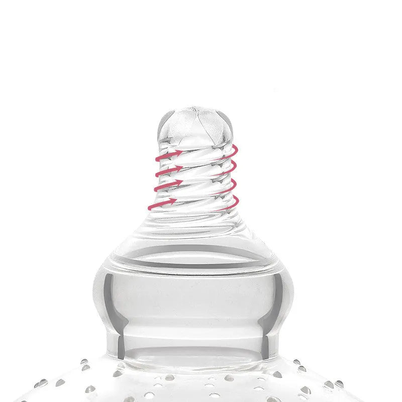 Nursing nipple protectors for breastfeeding mothers in transparent and pink colours