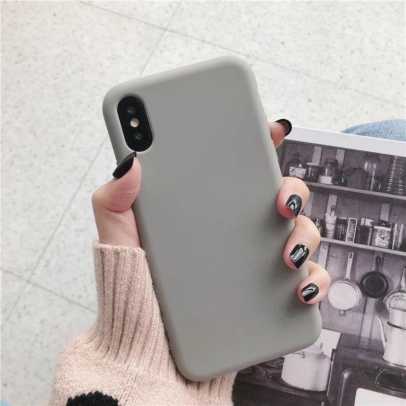 Silicone phone case for iPhone XR and XS Max in eight colour options with raised camera protection