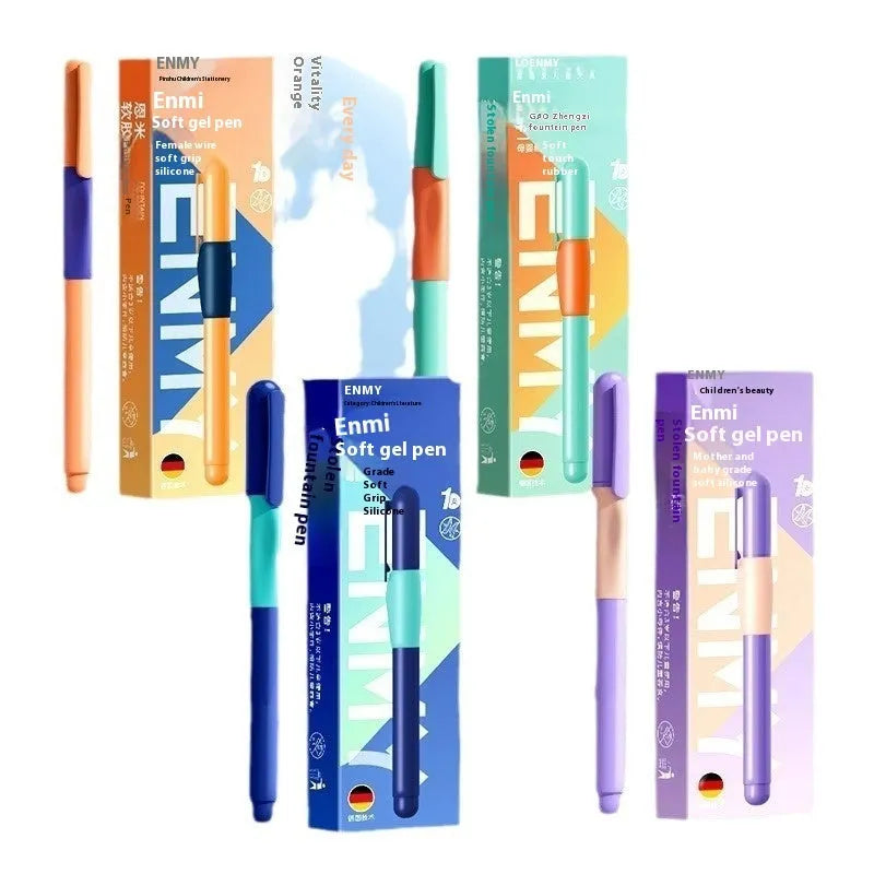 Student posture correction pen with ergonomic grip in four colour options