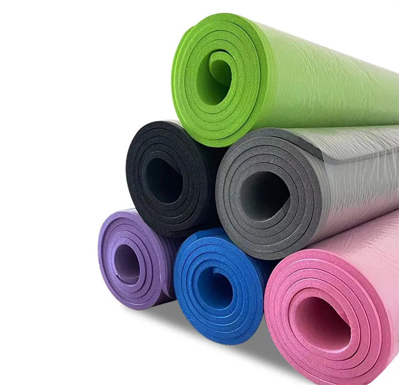 NBR yoga mat 183x61cm striped exercise mat for yoga dance fitness in purple blue pink black grey green red