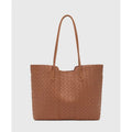 High-grade Korean style women's shoulder bag in brown with horizontal square shape and PU material