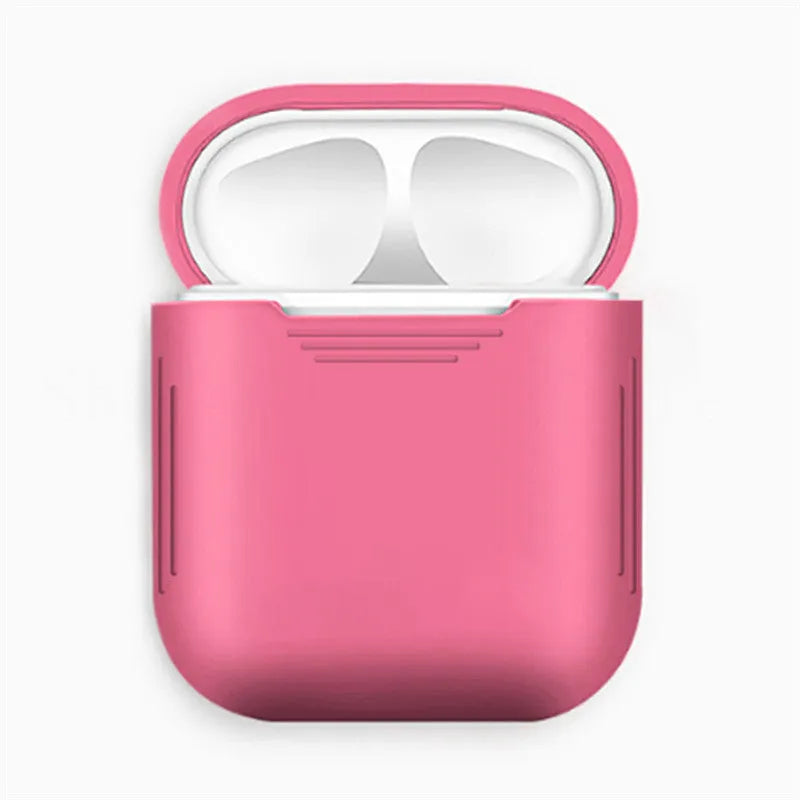 AirPods silicone protective case with shockproof earmuffs and anti-loss rope in various colours