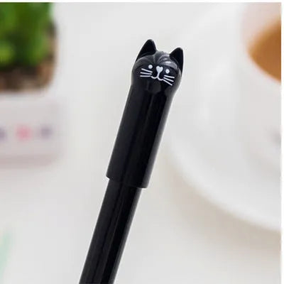 Pendulum cat gel pen with 0.5mm tip showing multiple colour options including pink, blue, white, black, red, purple
