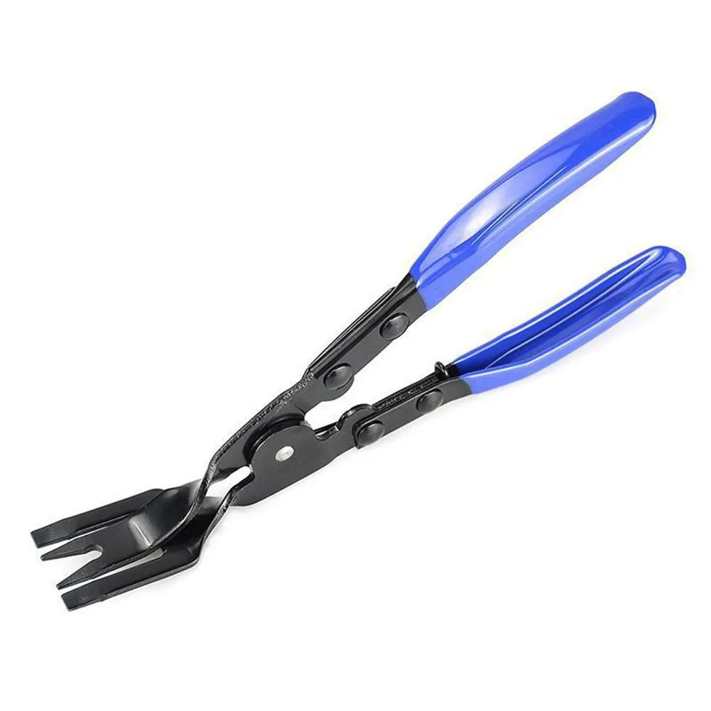 Blue automotive interior clamp removal pliers with 235mm steel construction